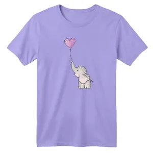 تی شرت آستین کوتاه بچگانه مدل فیل کد ۱۹ رنگ یاسی