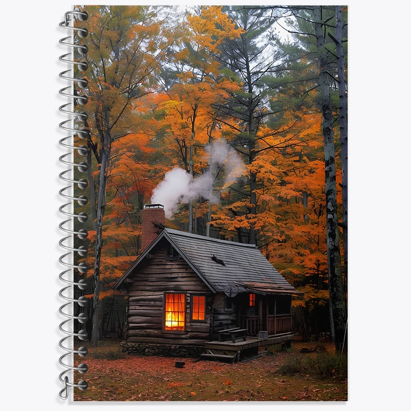 دفتر نت موسیقی 50 برگ خندالو طرح کلبه ی پاییزی کد F7361