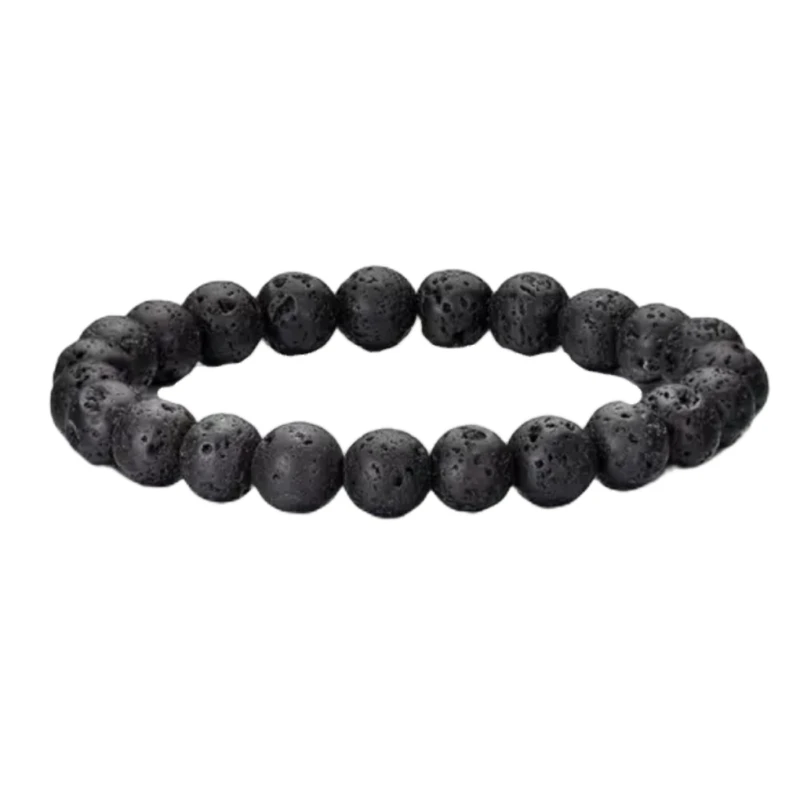 دستبند مردانه مدل آذرین سنگ طبیعی کد 4439