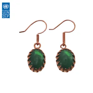 گوشواره دست دوز زنانه مدل مسی کد G10