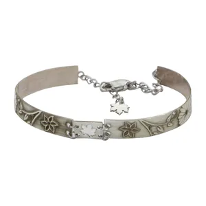 دستبند نقره زنانه دلی جم طرح برگ کد D 199