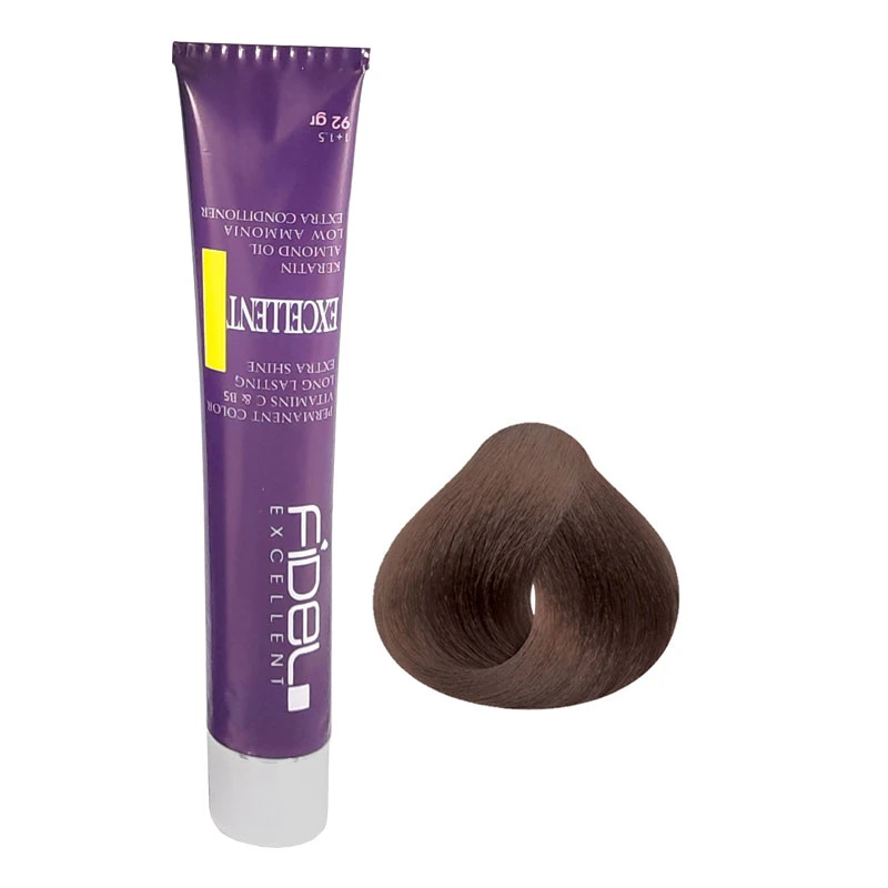 رنگ مو فیدل اکسلنت شماره 5/15 حجم 100 میلی‌لیتر رنگ قهوه‌ای نسکافه‌ای روشن