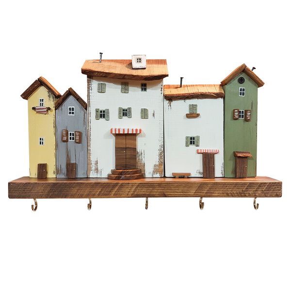 جاکلیدی چوبی مدل دهکده رویایی کد 5333