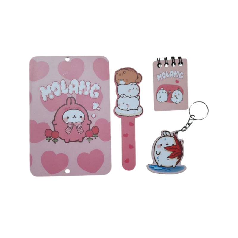 ست لوازم التحریر مدل مولانگ و خرس کد 0193 مجموعه 4 عددی