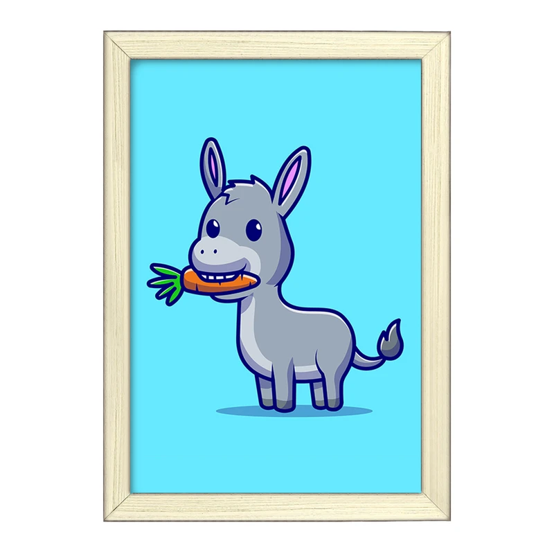 تابلو خندالو طرح حیوانات بامزه خر الاغ کد 29710