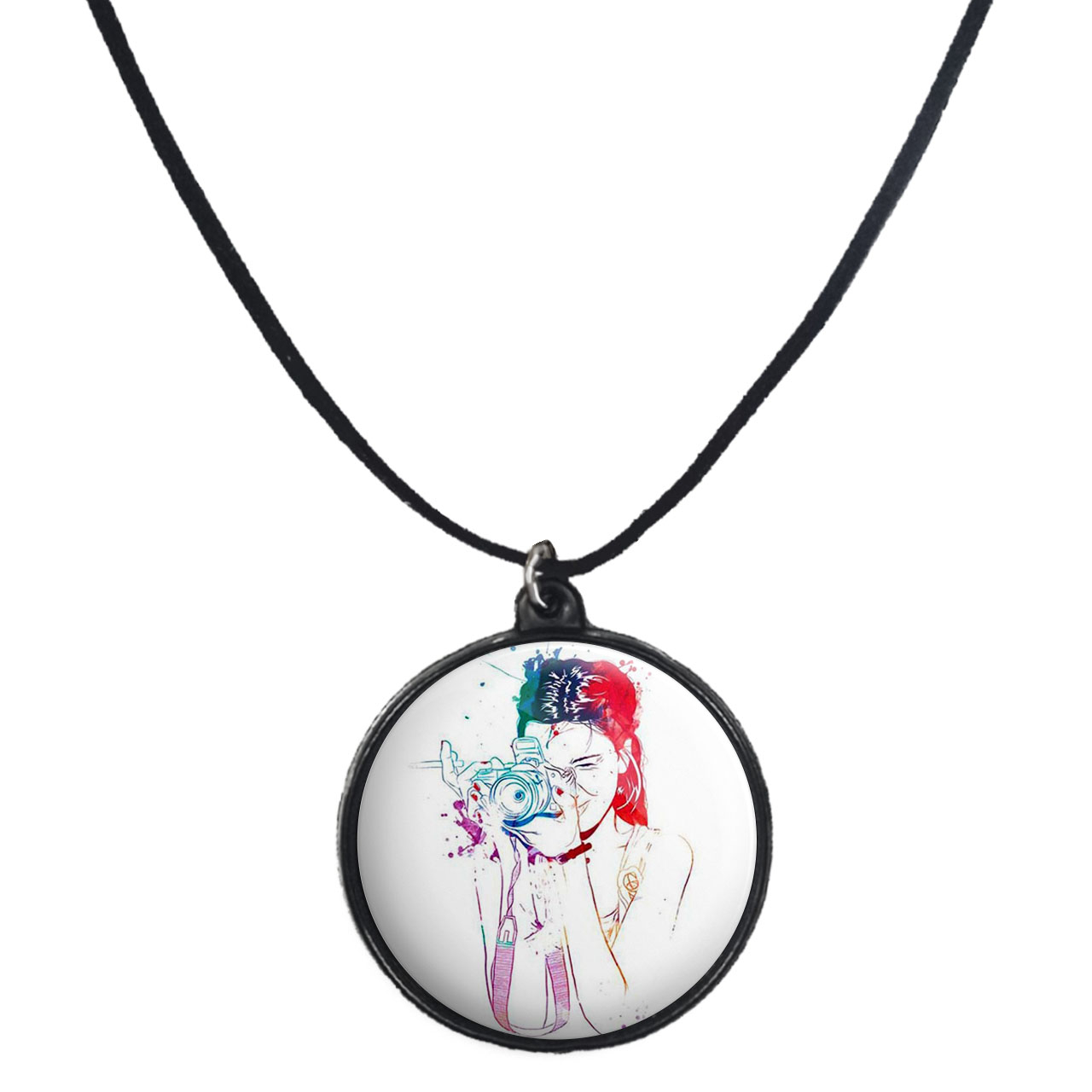 گردنبند پرمانه طرح عکاس کد pmb.5204 مدل دو طرفه