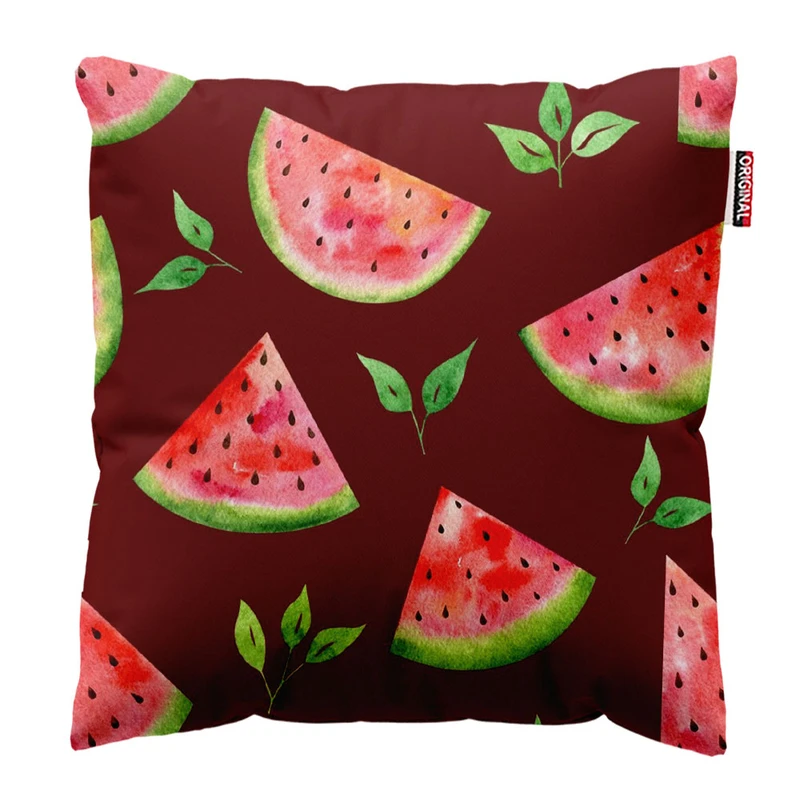 کوسن پاد آفرین طرح یلدا و هندونه کد 2044 سایز 30*30 سانتی متر