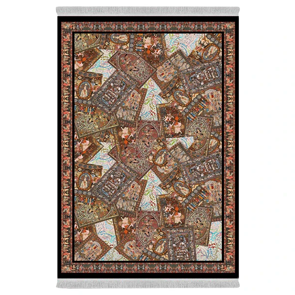 فرش پارچه‌ای دفه مدل فرشینه طرح مدرن کد 910