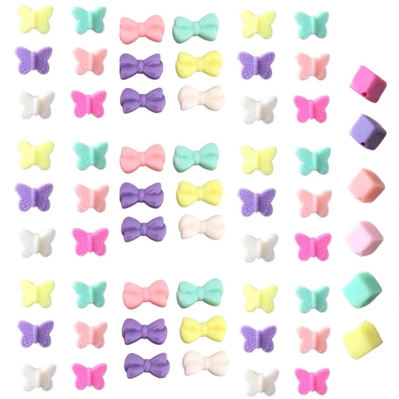 مهره دستبند مدل پاستیلی کد 472 بسته 60 عددی