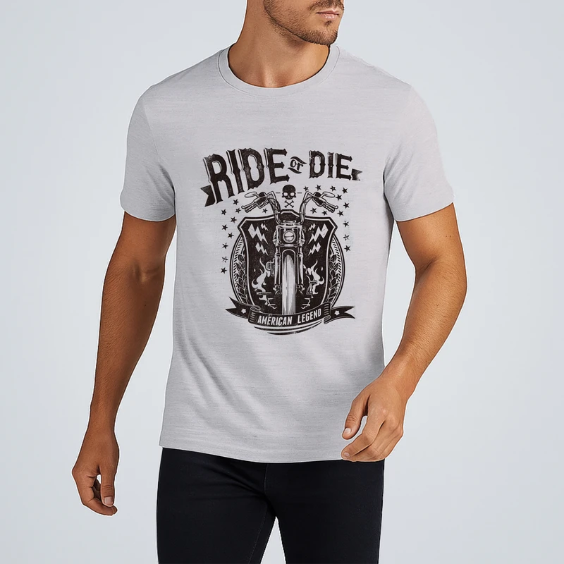 تیشرت آستین کوتاه مردانه طرح راید کد SM123