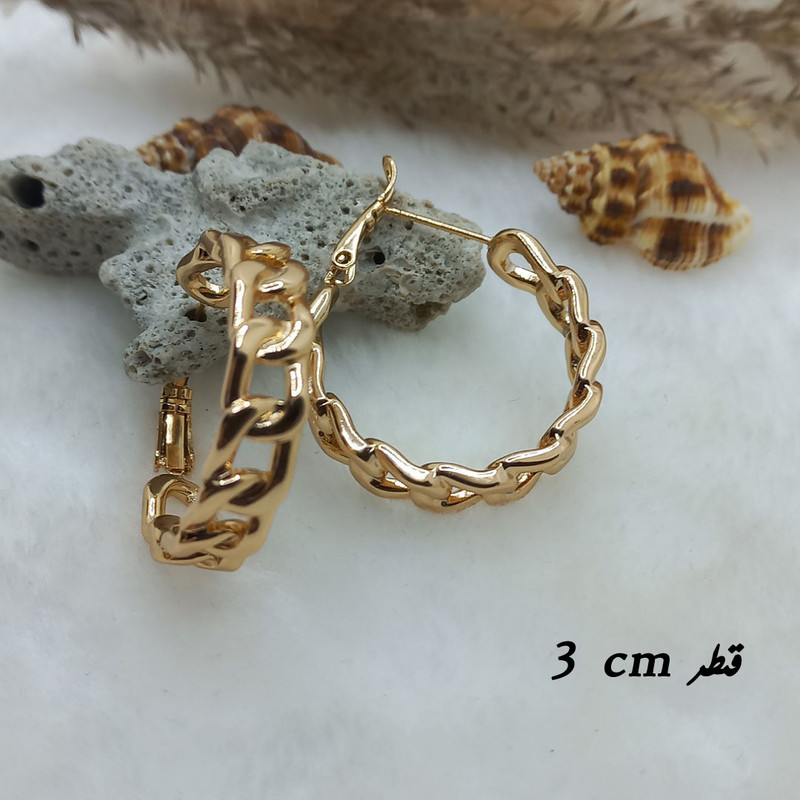 گوشواره زنانه ژوپینگ مدل حلقه ای کد NN 041 گوشواره زنانه ژوپینگ مدل حلقه ای کد NN 041