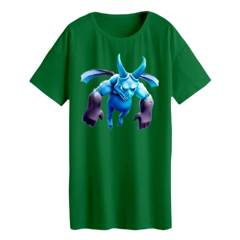 تی شرت لانگ زنانه مدل  کلش رویال کد5