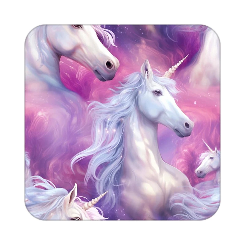 زیر لیوانی کاکتی طرح اسب تک شاخ و یونیکورن مدل mp32089