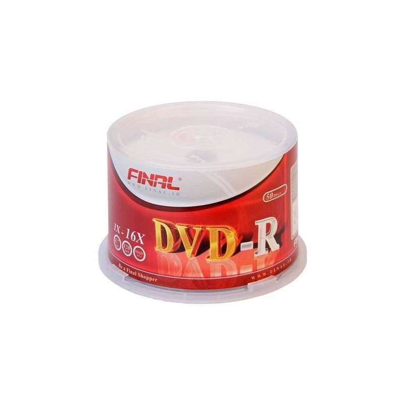 دی وی دی خام فینال مدل DVD-R بسته 50 عددی دی وی دی خام فینال مدل DVD-R بسته 50 عددی
