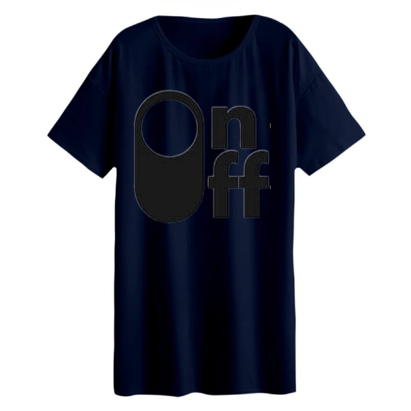 تی شرت لانگ زنانه مدل  نوشته کد 6