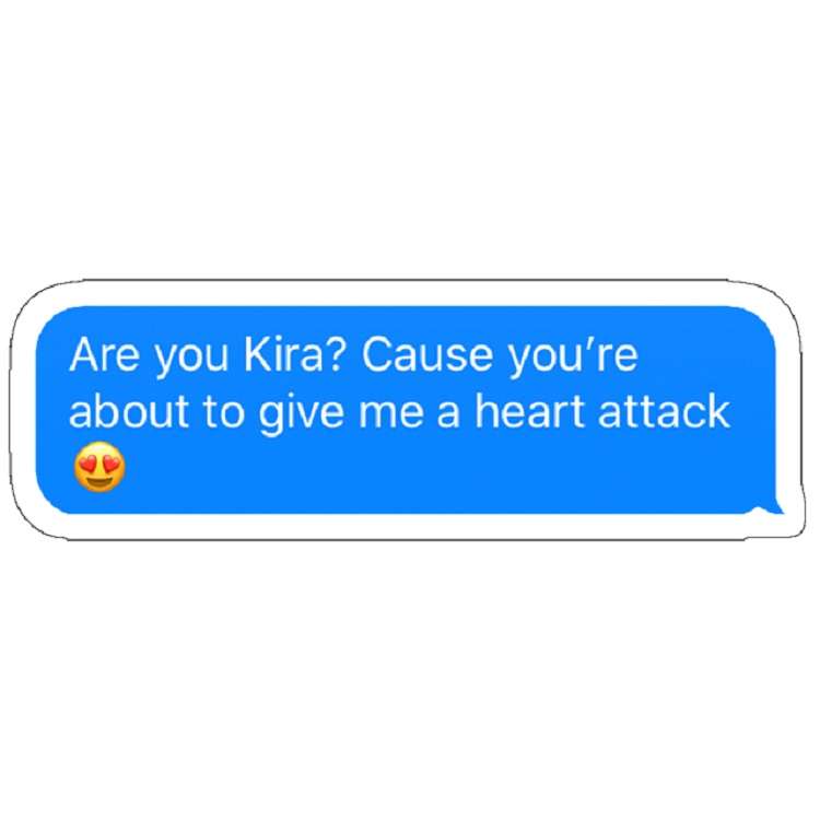 استیکر لپ تاپ مدل Kira Pick up Line