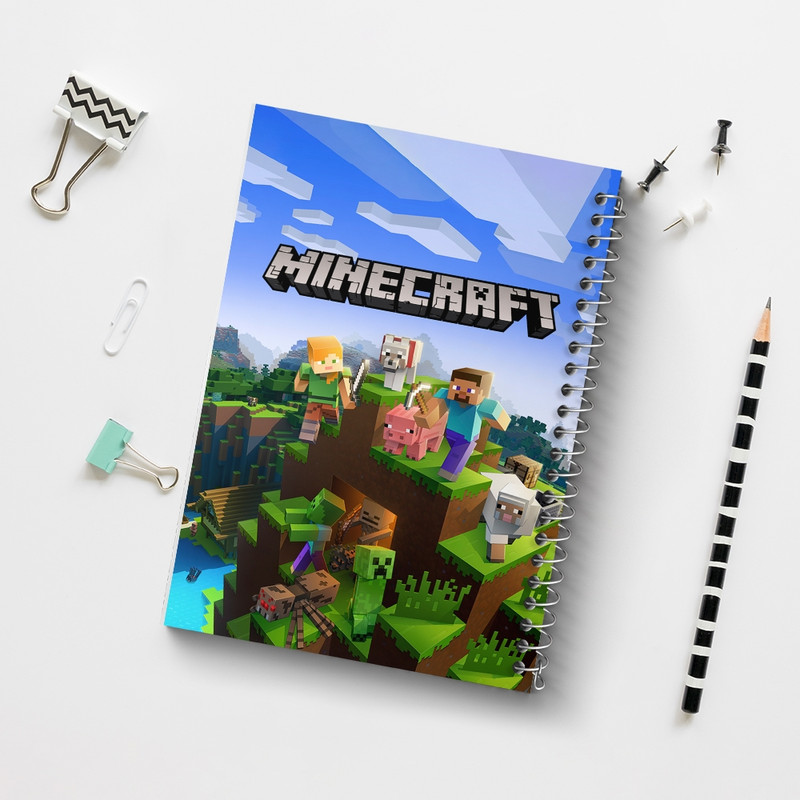 دفتر شطرنجی 50 برگ خندالو مدل ماینکرافت (Minecraft) کد F2419