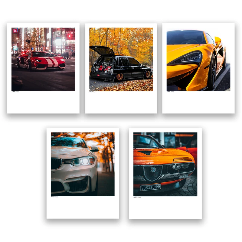 آویز تزیینی عرش مدل فانتزی ماشین اسپرت کد Asa210 مجموعه پنچ عددی