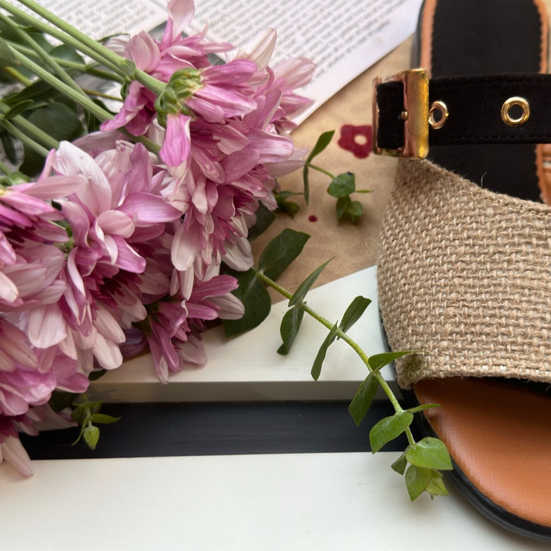 صندل زنانه نیکتا مدل ترمه کد BL