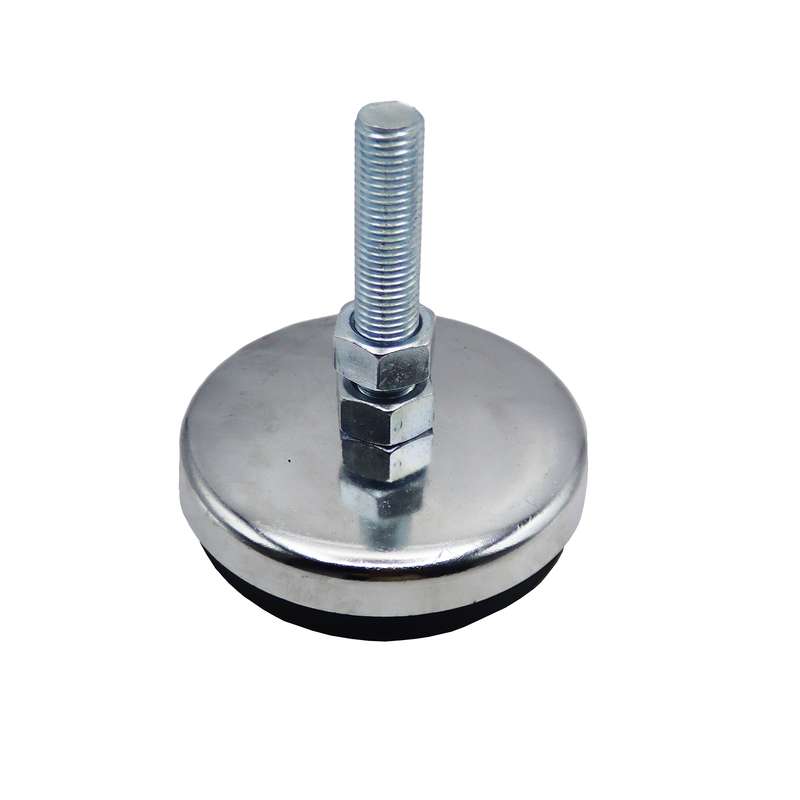 پایه ضربه گیر مدل کف لاستیکی کد YP-NIKEL CHROME-134MM/16MM