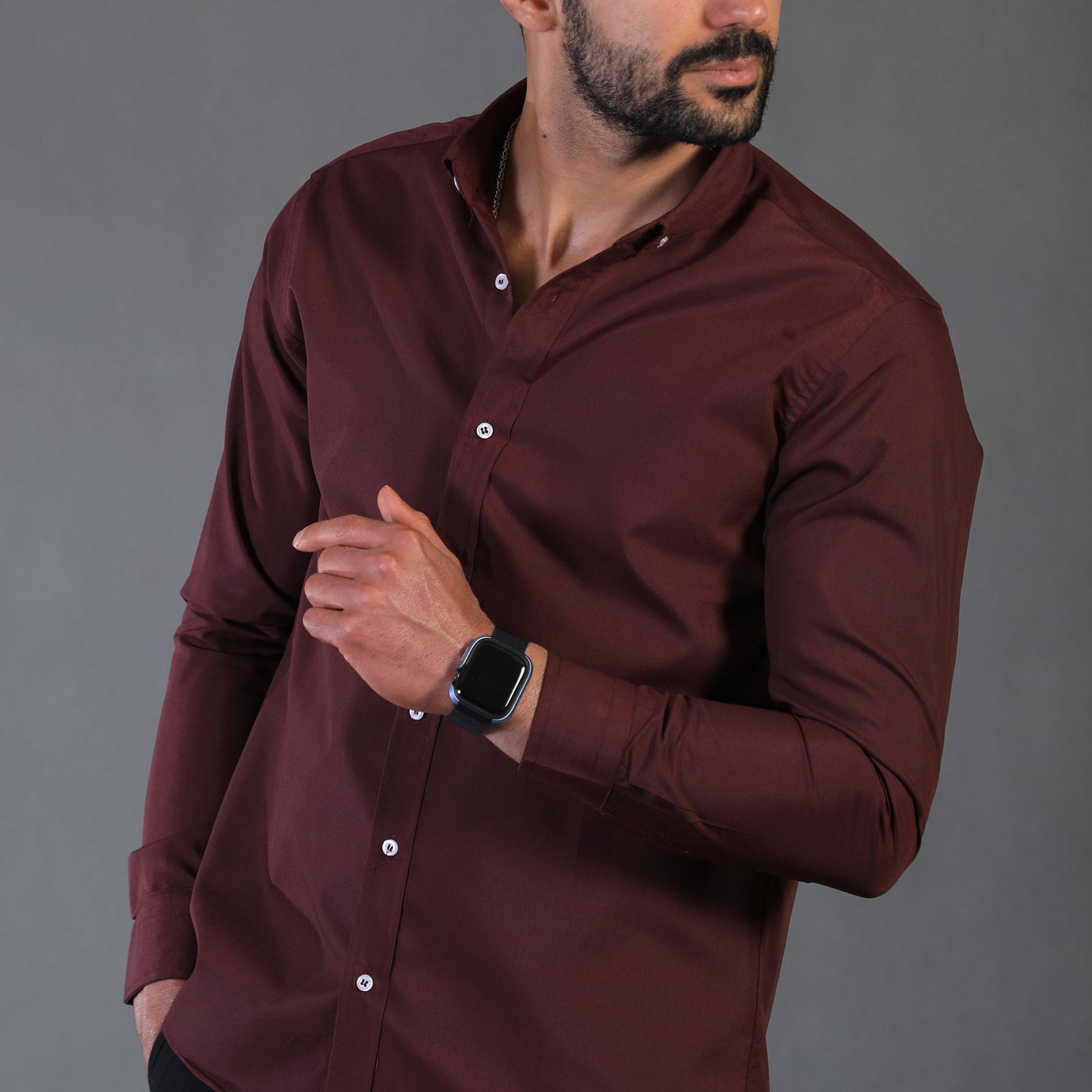 پیراهن آستین بلند مردانه ورسلی مدل 1008-070 -  - 3