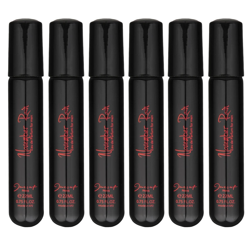 عطر جیبی مردانه ژک ساف مدل نوامبر رین حجم 22 میلی لیتر بسته 6 عددی