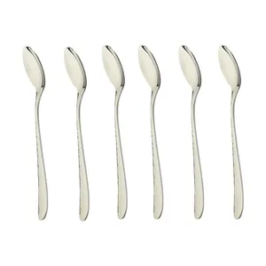 قاشق شربت خوری ناب استیل مدل واریان بسته 6 عددی  