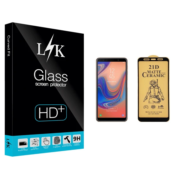 محافظ صفحه نمایش سرامیکی ال کی مدل Hard glass مناسب برای گوشی موبایل سامسونگ Galaxy A750/A7 2018