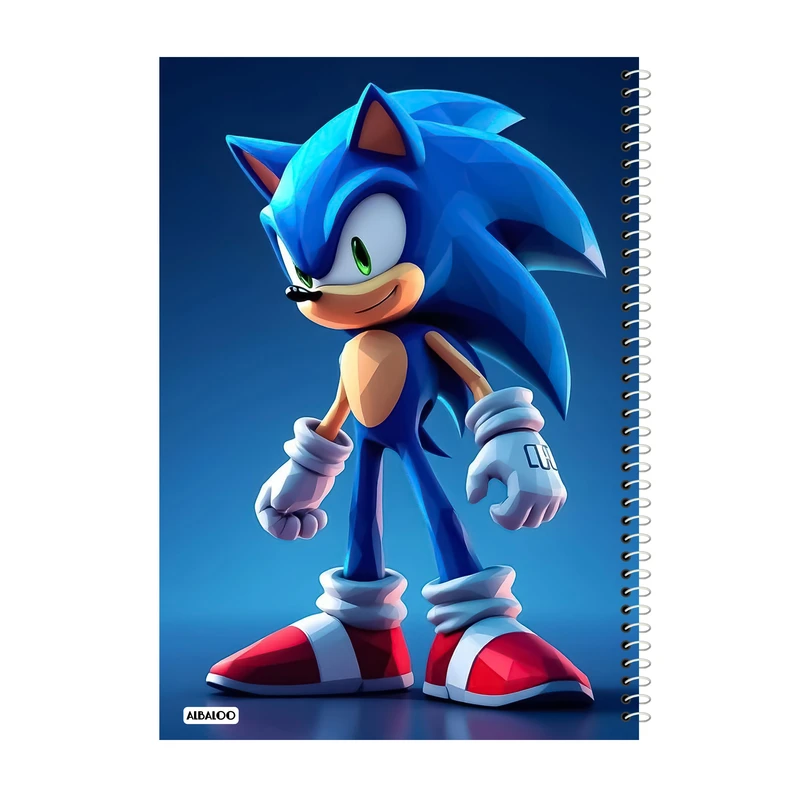 دفتر مشق 50 برگ آلبالو طرح سونیک کد 2396