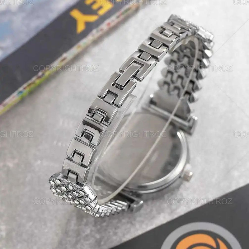 ساعت مچی عقربه ای زنانه مدل فول نگین ساعت مچی عقربه ای زنانه مدل فول نگین