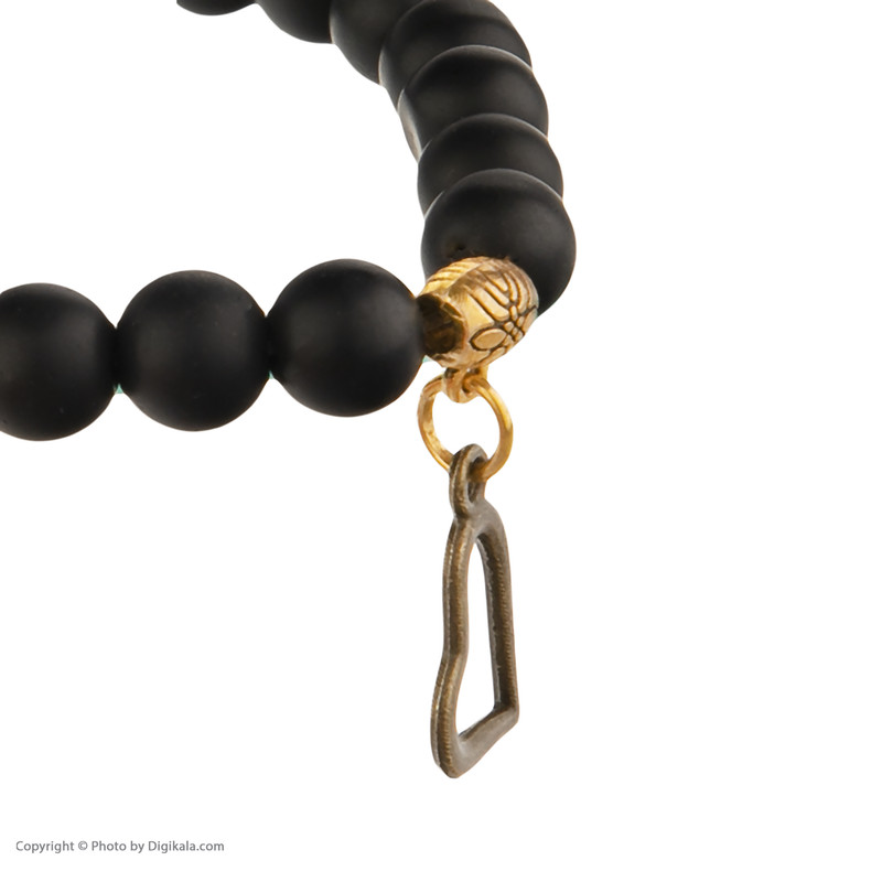 دستبند مدل مهره ای اونیکس طرح قلب کد6970