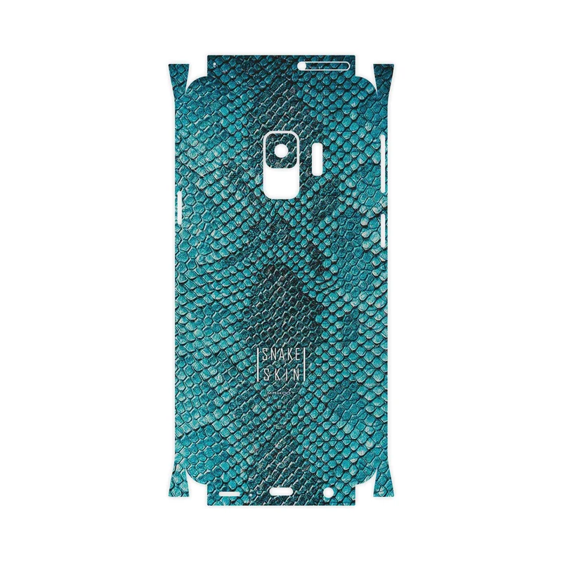 برچسب پوششی ماهوت مدل Blue Snake Skin-FullSkin مناسب برای گوشی موبایل سامسونگ Galaxy S9