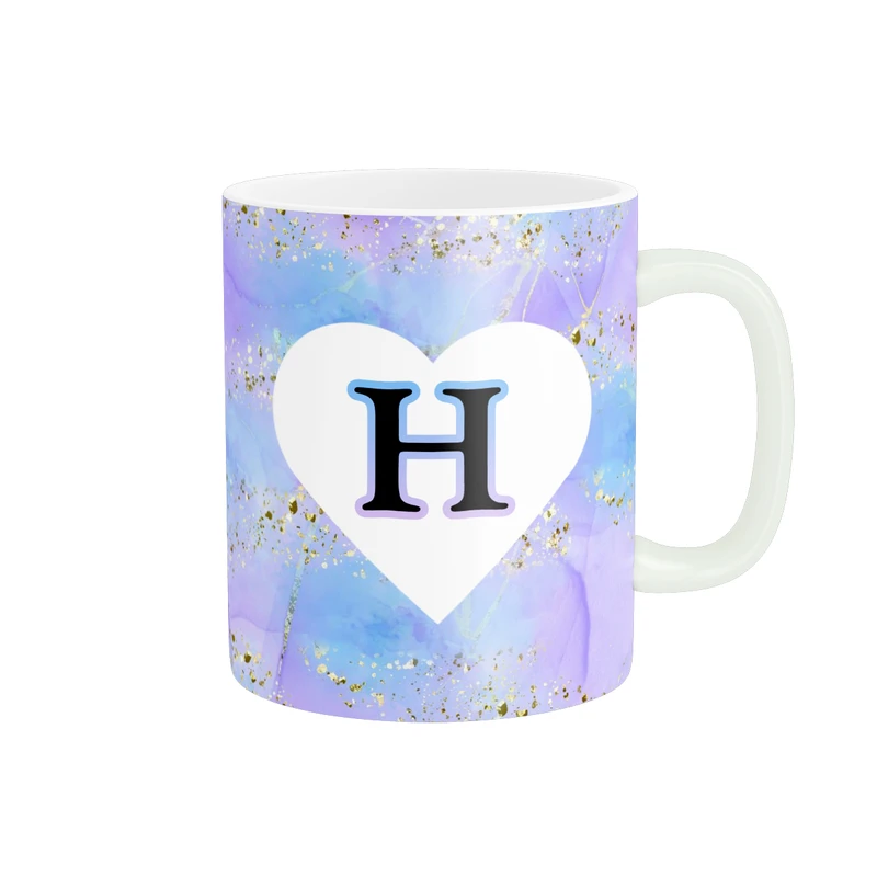 ماگ پاد آفرین مدل اسم شخصی فانتزی طرح اول اسم حرف H کد p11455