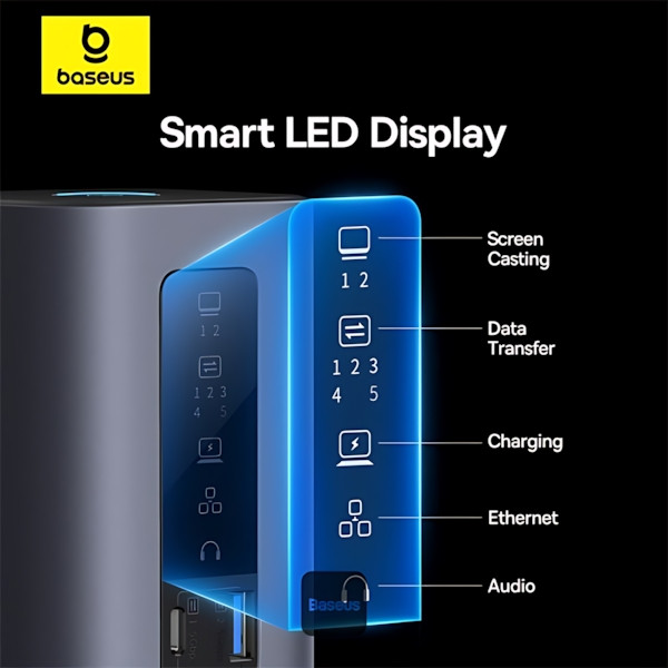 هاب 10 پورت USB-C بیسوس مدل B-Spectmate-10