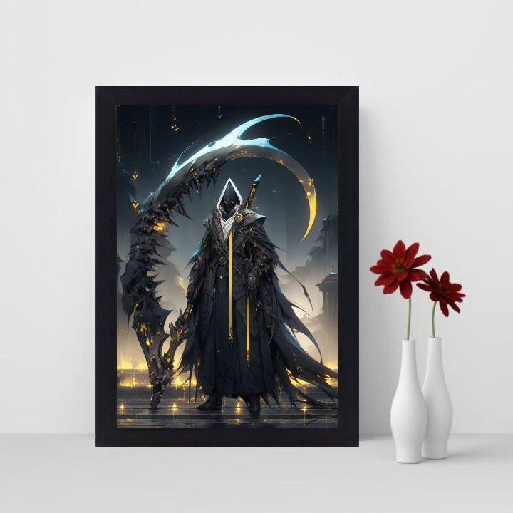 تابلو نوری گیم دکور مدل warrior anime