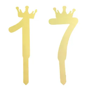 تاپر کیک هانستو مدل عدد 17 کد TPN17 بسته 2 عددی