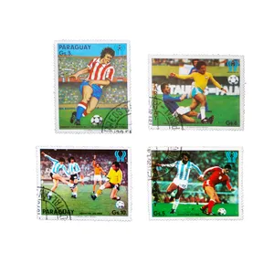  تمبر یادگاری طرح فوتبال مدل جام جهانی کد par-900 مجموعه 4 عددی 