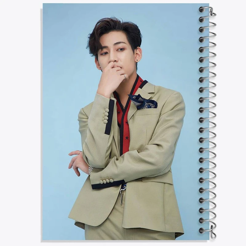 دفتر شطرنجی 50 برگ خندالو طرح بم بم گروه گات سون GOT7 کد 20936