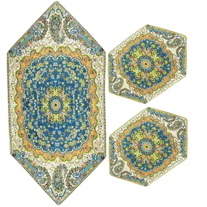 ست 3 تکه رومیزی ترمه مدل دیبا کد YL3-3