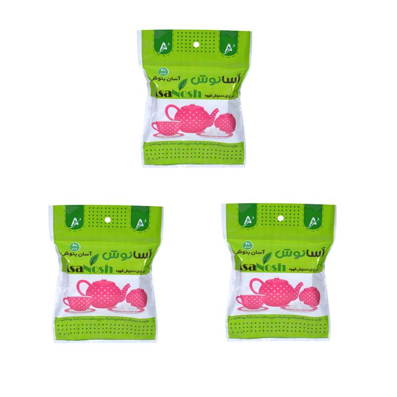 فیلتر چای آسانوش مدل کیسه ای سه بسته 60 عددی فیلتر چای آسانوش مدل کیسه ای سه بسته 60 عددی