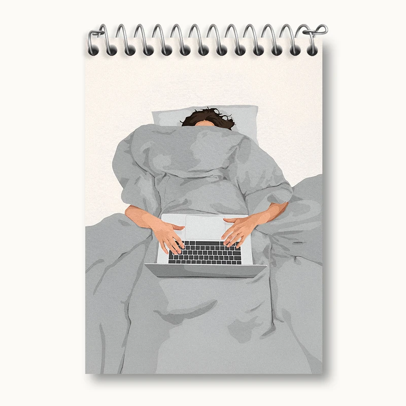 دفتر یادداشت 50 برگ خندالو طرح دخترانه مینیمال کد N2692