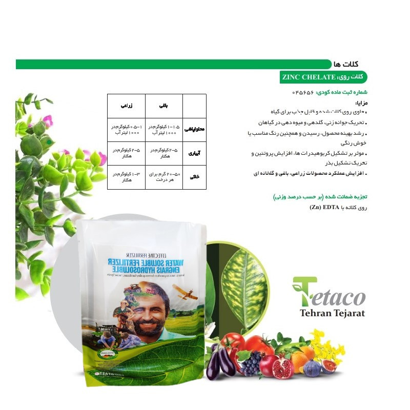 کود کلات روی تتاکو مدل GROWFAST وزن 1 کیلوگرم کود کلات روی تتاکو مدل GROWFAST وزن 1 کیلوگرم