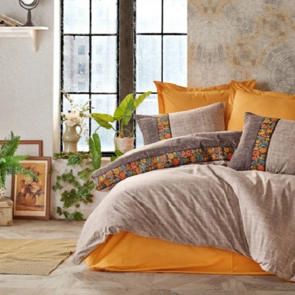 سرویس ملحفه کاتن باکس مدل Folk Art دو نفره 4 تکه