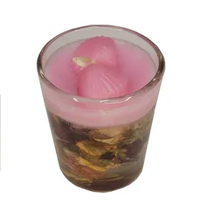 شمع دست ساز مدل ژله گل الپادو