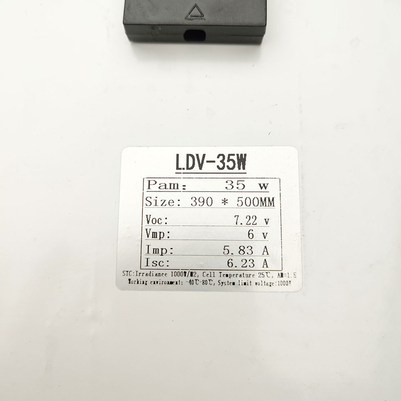پنل خورشیدی مدل LDV-35W ظرفیت 35 وات 6 ولت