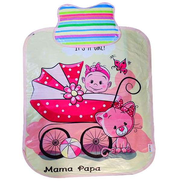 زیرانداز تعویض نوزاد ماما پاپا طرح نی نی و پیشی کد 248