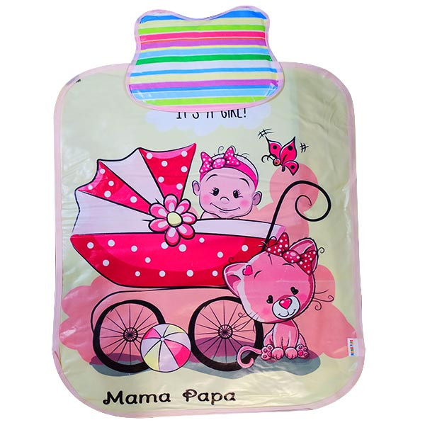 زیرانداز تعویض نوزاد ماما پاپا طرح نی نی و پیشی کد 248