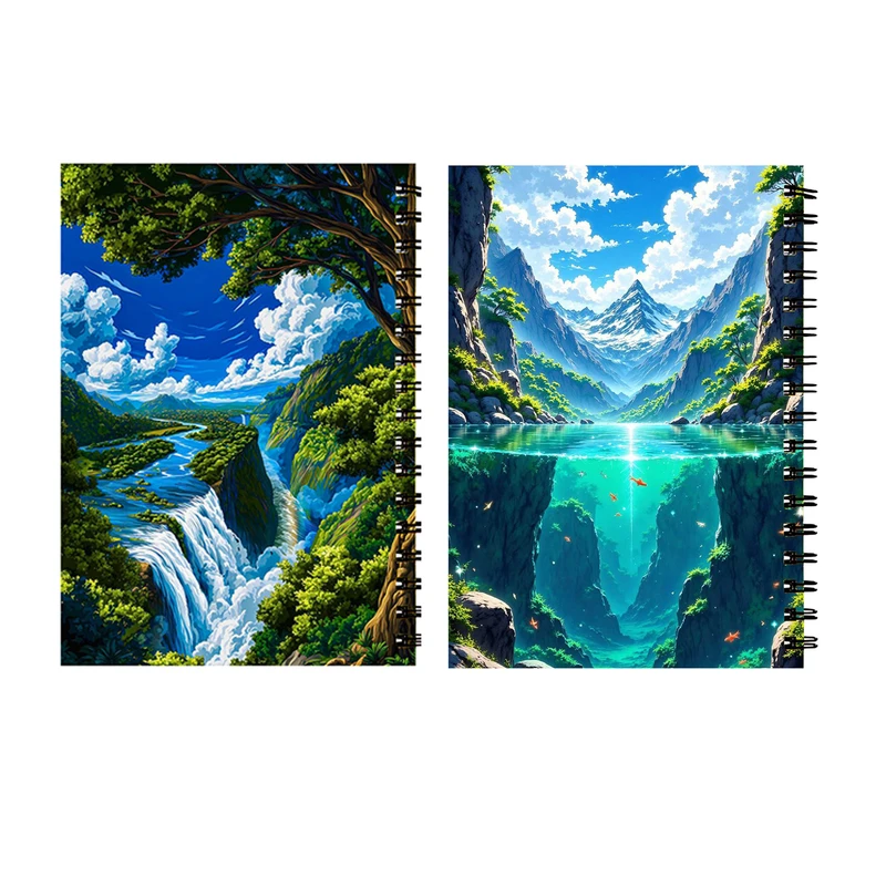 دفتر مشق 60 برگ مدل فانتزی کد 123 بسته دو عددی