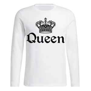 تی شرت آستین بلند زنانه مدل QUEEN کد 99 رنگ سفید