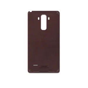 MAHOOT Matte-Dark-Brown-Leather Cover Sticker for LG G4 Stylus